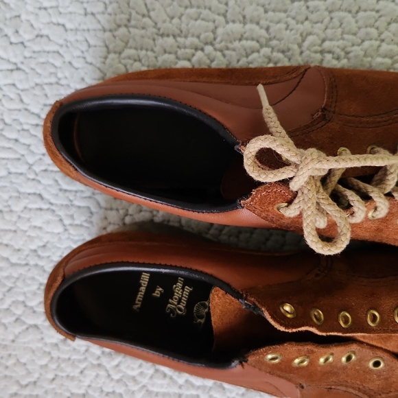 Vintage ELM Geuinue Leather Lace Up Platform Sneaker Shoes Made In The USA - Picture 8 of 12